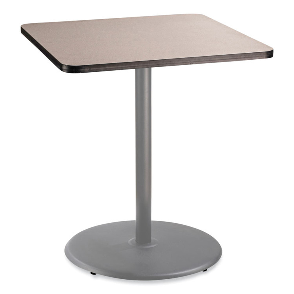 NATIONAL PUBLIC SEATING NPS® CG33636RB1GY Cafe Table, 36w x 36d x 42h, Square Top/Round Base, Gray Nebula Top, Gray Base