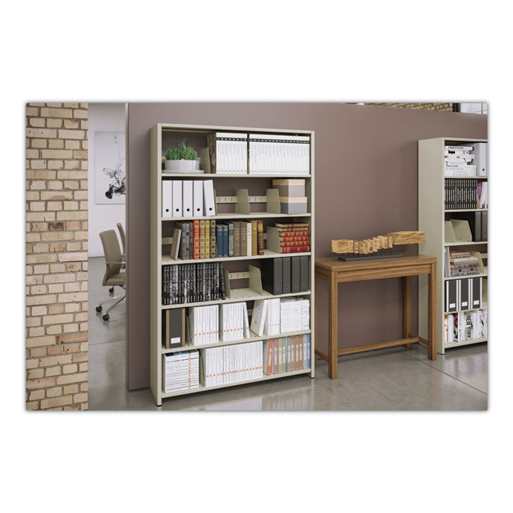 TENNSCO 127648ACSD Snap-Together Six-Shelf Closed Add-On, Steel, 48w x 12d x 76h, Sand