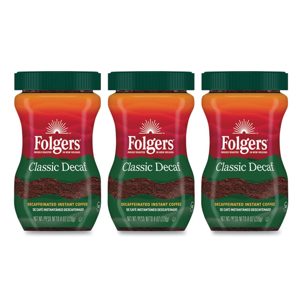 KEURIG DR PEPPER Folgers® 20630 Instant Coffee Crystals, Classic Decaf, 8 oz