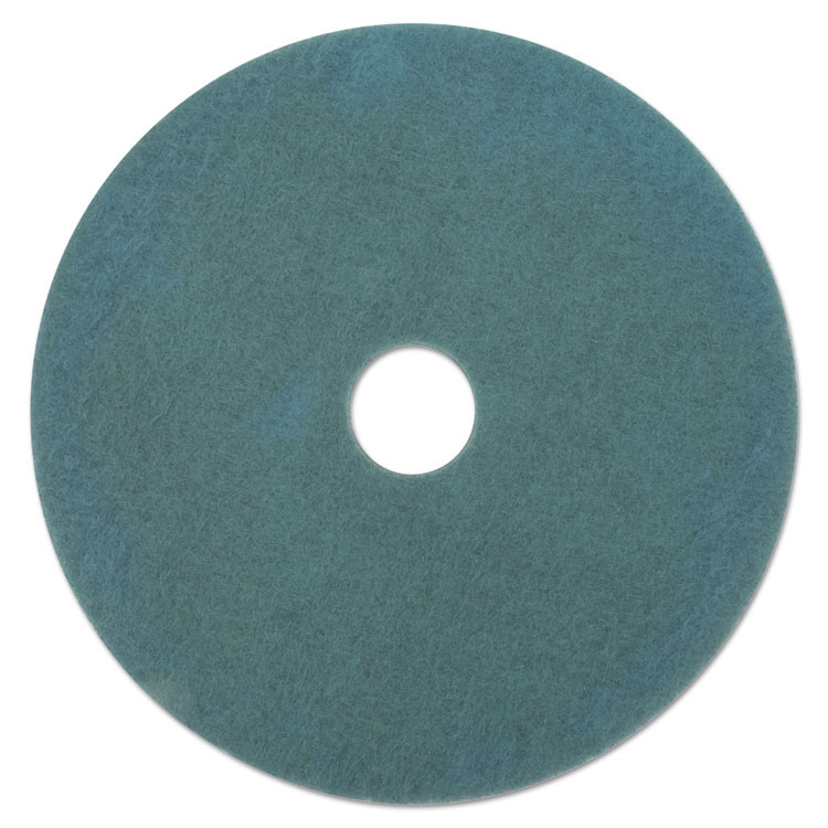 3M/COMMERCIAL TAPE DIV. 20379 Ultra High-Speed Floor Burnishing Pads 3100, 27.25" Diameter, Aqua, 5/Carton