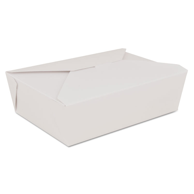 SOUTHERN CHAMPION TRAY SCT® 0773 ChampPak Retro Carryout Boxes, #3, 7.75 x 5.5 x 2.5, White, Paper, 200/Carton
