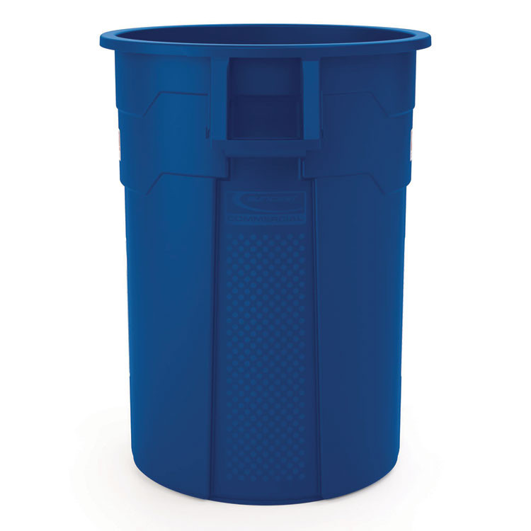 SUNCAST CORPORATION Commercial® TCU55BL Utility Trash Can, 56.9 gal, Plastic, Blue