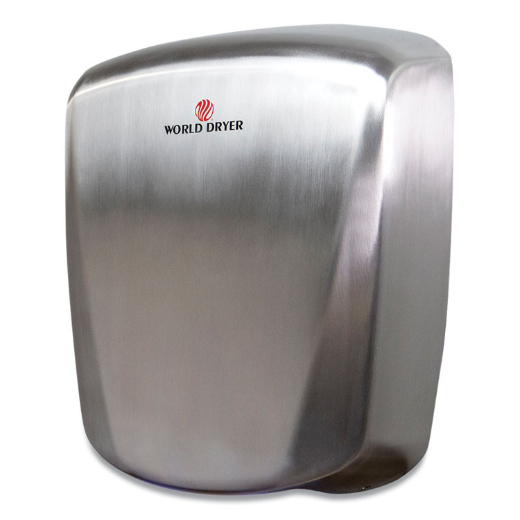 WORLD DRYER CORPORATION Q973A2 VERDEdri Hand Dryer, 120 V, 3.9 x 12.25 x 14.5, Brushed Stainless Steel