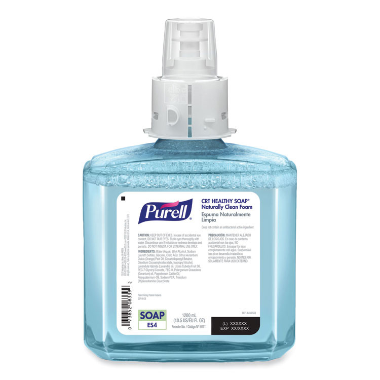 GO-JO INDUSTRIES PURELL® 507102 CLEAN RELEASE Technology HEALTHY SOAP Naturally Clean Foam Refill, For ES4 Dispensers, Citrus Scent, 1,200 mL, 2/Carton