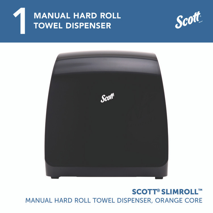 KIMBERLY-CLARK PROFESSIONAL Scott® 47092 Slimroll Manual Towel Dispenser, 12.65 x 13.02 x 7.18, Black