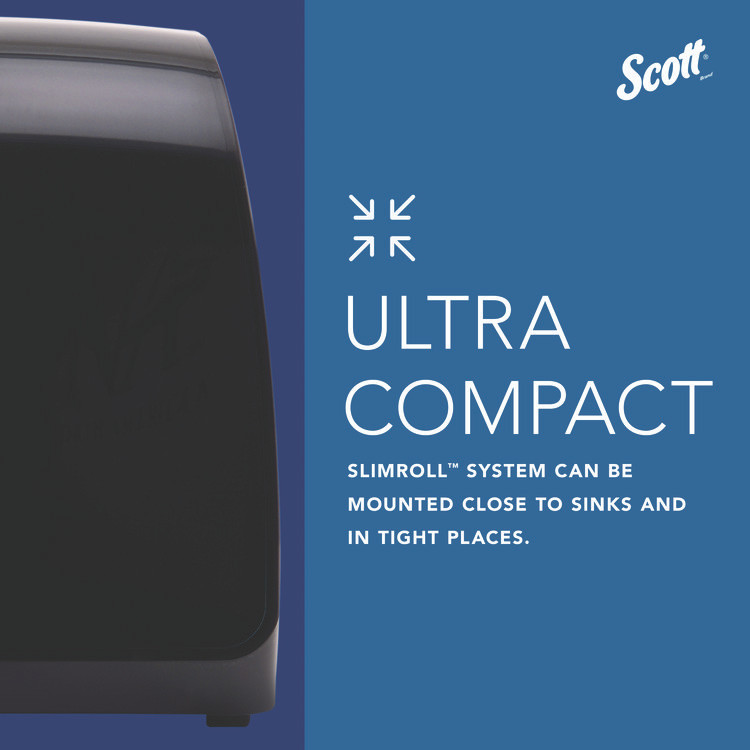 KIMBERLY-CLARK PROFESSIONAL Scott® 47092 Slimroll Manual Towel Dispenser, 12.65 x 13.02 x 7.18, Black