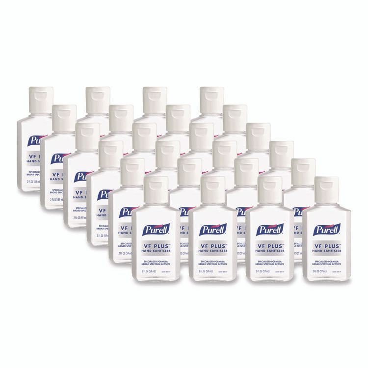 GO-JO INDUSTRIES PURELL® 929924CT VF PLUS Hand Sanitizer Gel, 2 oz Flip-Cap Bottle, Fragrance-Free, 24/Carton