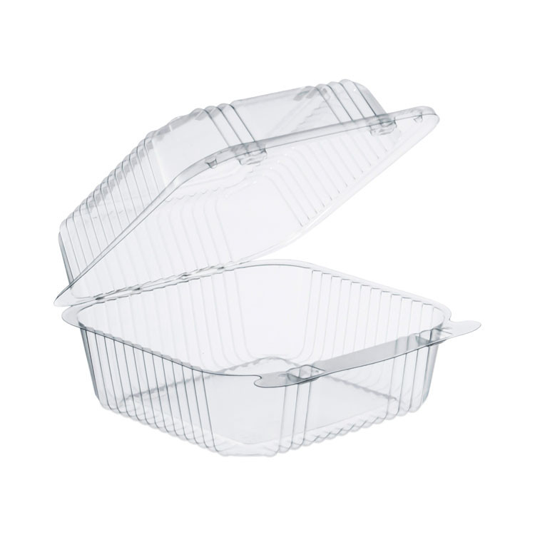 DART C25UT1 StayLock Clear Hinged Lid Containers, 6.5 x 6.1 x 3, Clear, Plastic, 125/Pack, 4 Packs/Carton