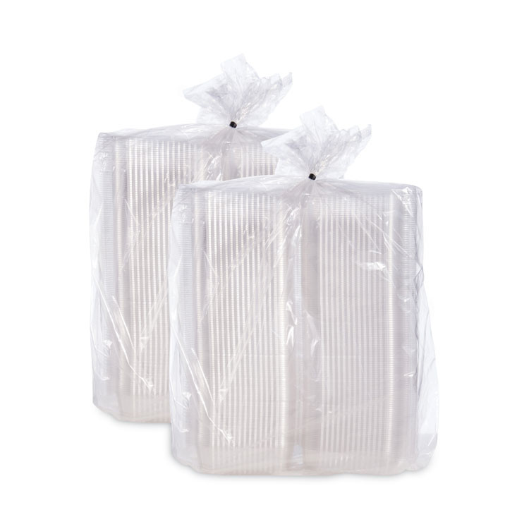 DART C25UT1 StayLock Clear Hinged Lid Containers, 6.5 x 6.1 x 3, Clear, Plastic, 125/Pack, 4 Packs/Carton