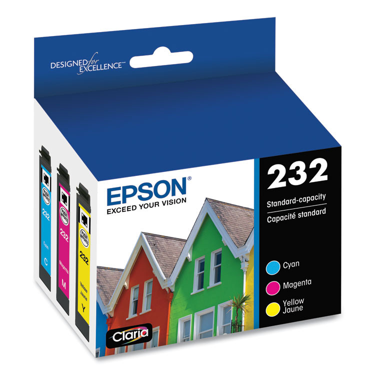 EPSON AMERICA, INC. T232520S T232520S (T232) Claria Ink, 165 Page-Yield, Cyan/Magenta/Yellow