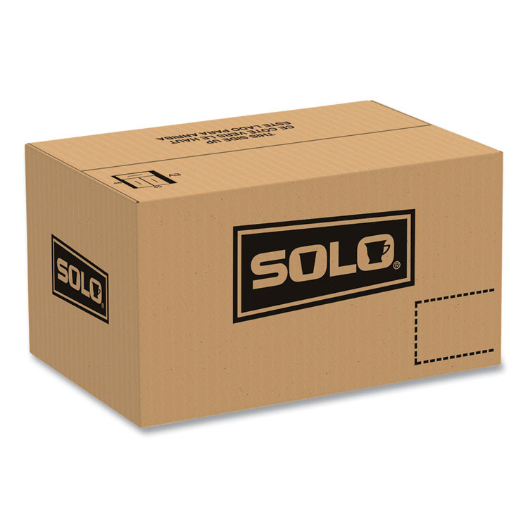 DART SOLO® 806011PP94 OctaView Hinged-Lid Hot Food Containers, 6.3 x 3.1 x 1.5, Black/Clear, Plastic, 200/Carton