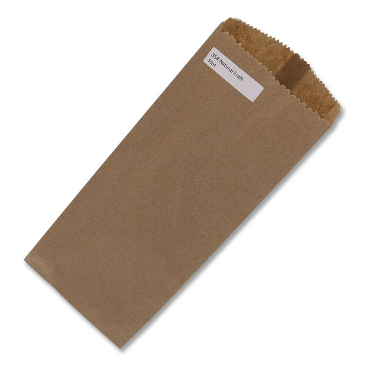 ROSS & WALLACE PAPER PRODUCTS, INC. 20331500 Grocery Paper Bags, Merchandise Size, 35# Basis Weight, 4 x 2.5 x 11.5, Brown, 500/Bundle