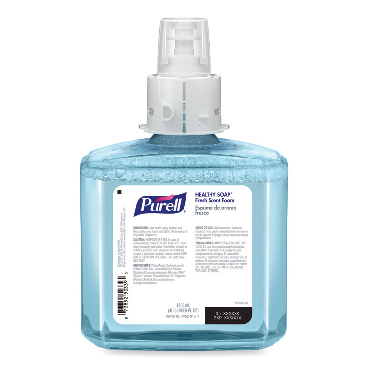 GO-JO INDUSTRIES PURELL® 507702 HEALTHY SOAP Foam Refill, For ES4 Dispensers, Cranberry Scent, 1,200 mL, 2/Carton