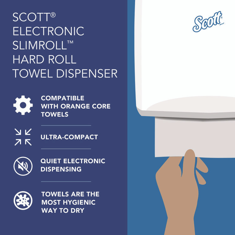 KIMBERLY-CLARK PROFESSIONAL Scott® 47196 Slimroll Electronic Towel Dispenser, 12.35 x 7.25 x 11.8, Black