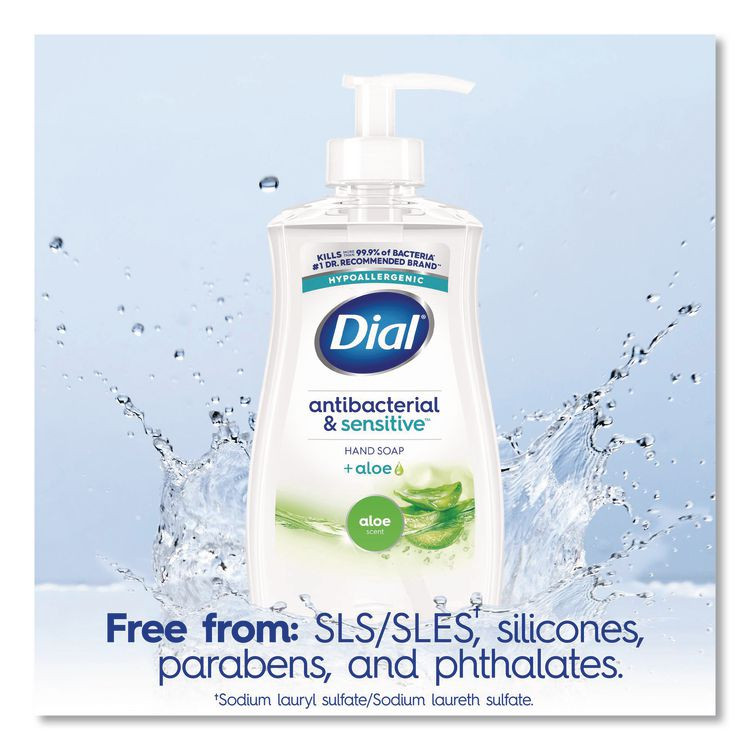 DIAL PROFESSIONAL 20946 Antibacterial Liquid Hand Soap, Aloe Scent, 11 oz, 12/Carton