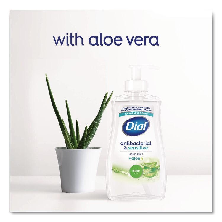DIAL PROFESSIONAL 20946 Antibacterial Liquid Hand Soap, Aloe Scent, 11 oz, 12/Carton
