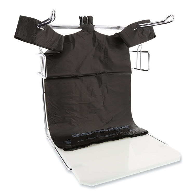 AMERCAREROYAL RPPBB6 T-Shirt Bags, Cut-Out Handles, 11.5" x 6.5" x 21.5", Black, 1,000/Carton
