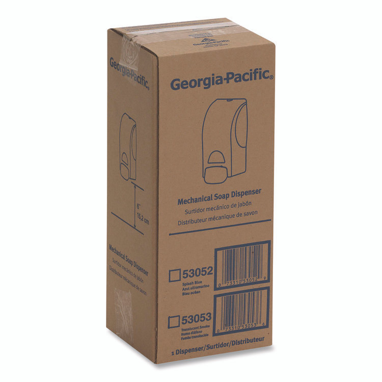 GEORGIA PACIFIC Professional 53087 Soap Dispenser for 1,200 mL Bag-in-Box Refill, 4.6 x 5.6 x 10.7, Translucent White