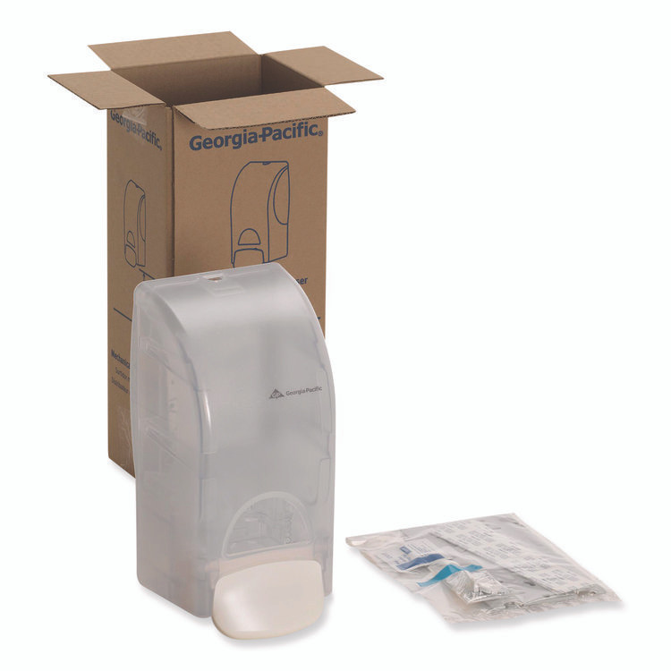 GEORGIA PACIFIC Professional 53087 Soap Dispenser for 1,200 mL Bag-in-Box Refill, 4.6 x 5.6 x 10.7, Translucent White