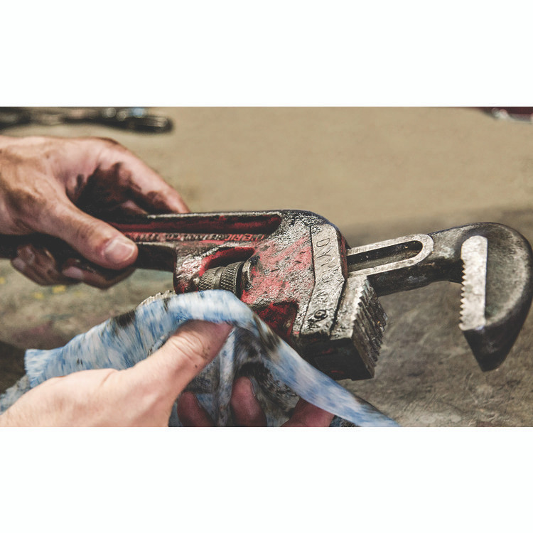 ITW PRO BRANDS SCRUBS® 42201 Hand Cleaner Towels, 1-Ply, 12 x 8, Citrus, Blue/White, 100 Packets/Carton