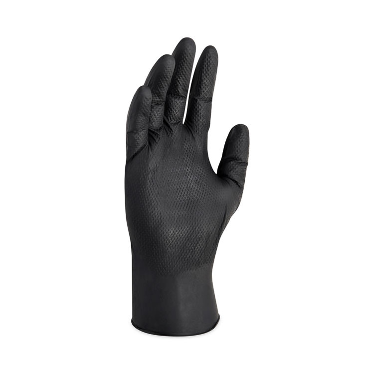 SMITH AND WESSON KleenGuard™ 49279 G10 Kraken Grip Nitrile Gloves, Powder-Free, XX-Large, 6 mil Thick, 9.5" Long, Black, 90/Box, 10 Boxes/Carton