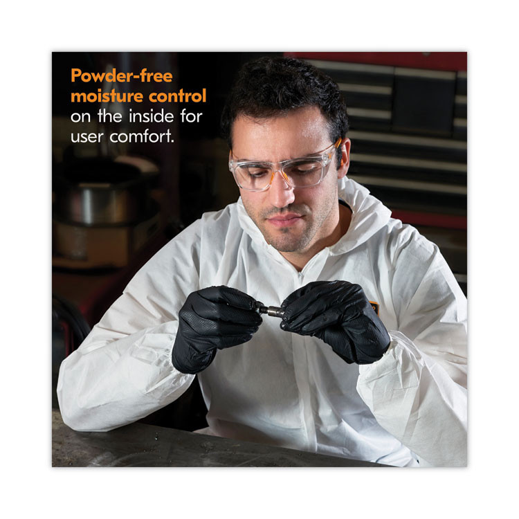 SMITH AND WESSON KleenGuard™ 49279 G10 Kraken Grip Nitrile Gloves, Powder-Free, XX-Large, 6 mil Thick, 9.5" Long, Black, 90/Box, 10 Boxes/Carton