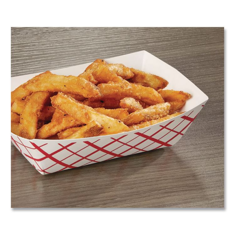 SOUTHERN CHAMPION TRAY SCT® 0413 Paper Food Baskets, 1 lb Capacity, Red/White, Paper, 1,000/Carton