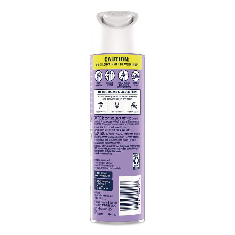 SC JOHNSON Glade® 391403 Air Freshener, Lavender, 7.3 oz Aerosol Spray, 3/Pack