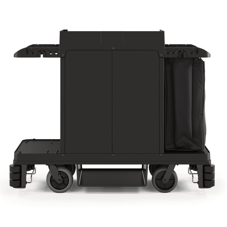 SUNCAST CORPORATION Commercial® HKC2000 Premium Housekeeping Cart, Plastic, 1 Shelf, 24 x 62.13 x 49.75, Black