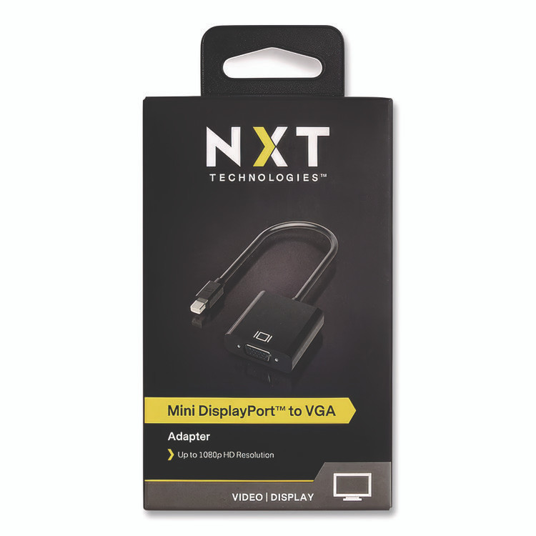 NXT TECHNOLOGIES 24400028 Mini DisplayPort to VGA Adapter, 6", Black