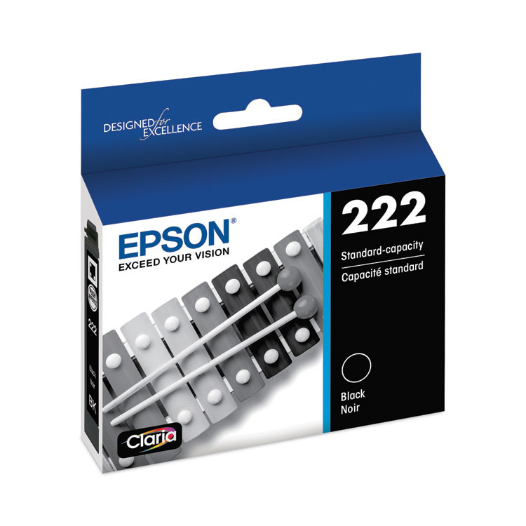 EPSON AMERICA, INC. T222120S T222120S (T222) Claria Ink, 165 Page-Yield, Black