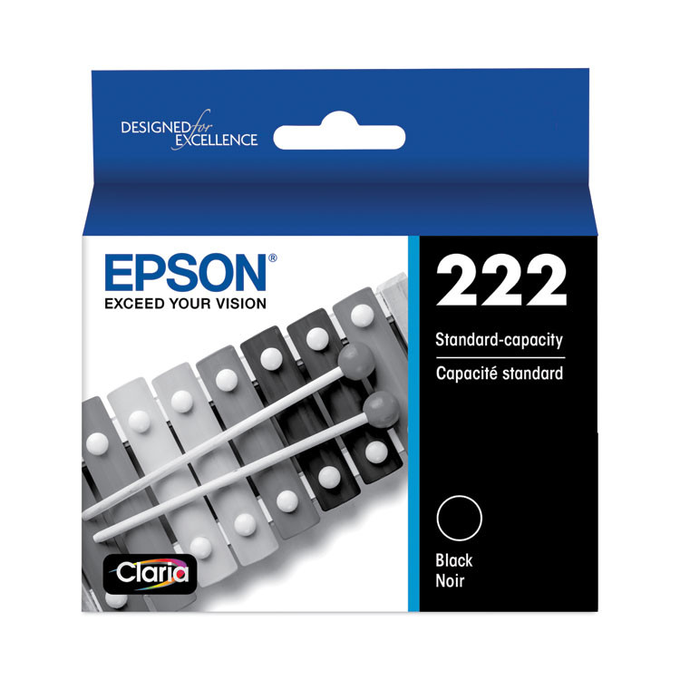 EPSON AMERICA, INC. T222120S T222120S (T222) Claria Ink, 165 Page-Yield, Black