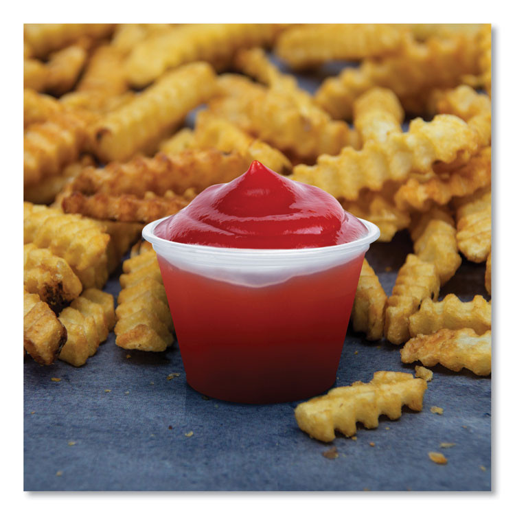 DART 250PC Conex Complements Portion/Medicine Cups, 2.5 oz, Plastic, Clear, 125/Bag, 20 Bags/Carton