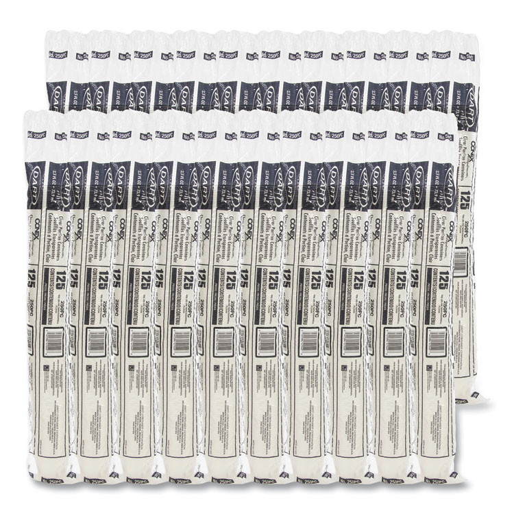 DART 250PC Conex Complements Portion/Medicine Cups, 2.5 oz, Plastic, Clear, 125/Bag, 20 Bags/Carton