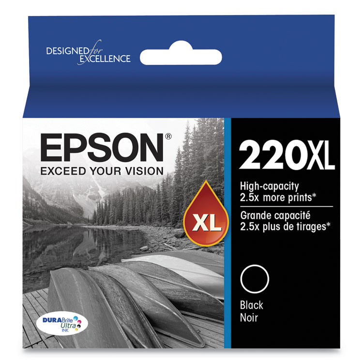 EPSON AMERICA, INC. T220XL120S T220XL120-S (220XL) DURABrite Ultra High-Yield Ink, 450 Page-Yield, Black