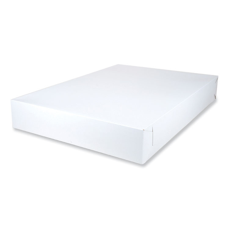 SOUTHERN CHAMPION TRAY SCT® 1050 White Two-Piece Non-Window Bakery Boxes, 28 x 20 x 4, White, Paper, 50/Carton