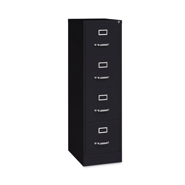 ALERA HVF152252BL Four-Drawer Economy Vertical File, Letter-Size File Drawers, 15" x 22" x 52", Black