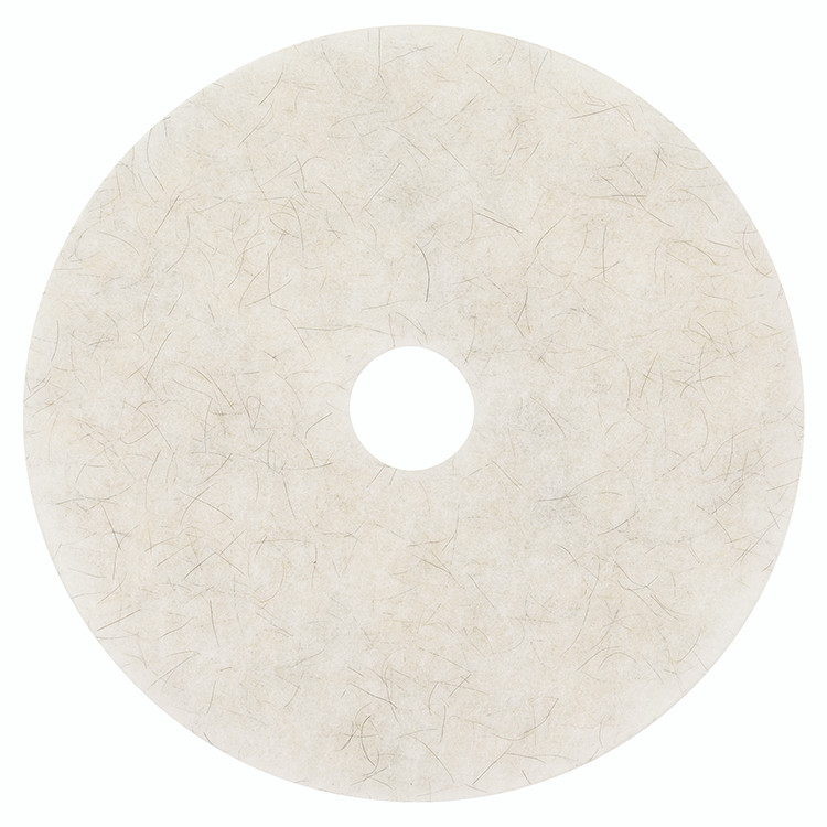 3M/COMMERCIAL TAPE DIV. 18211 Ultra High-Speed Natural Blend Floor Burnishing Pads 3300, 21" Diameter, White, 5/Carton