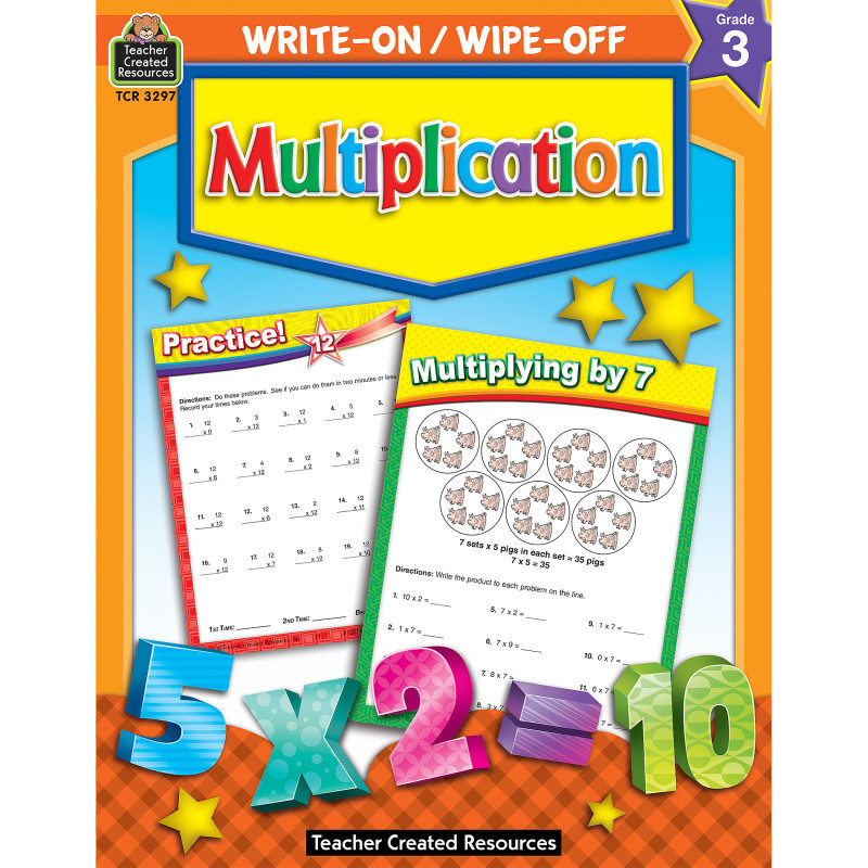 TEACHER CREATED RESOURCES Teacher Created Resources® Multiplication Write-On Wipe-Off Book, Grade 3