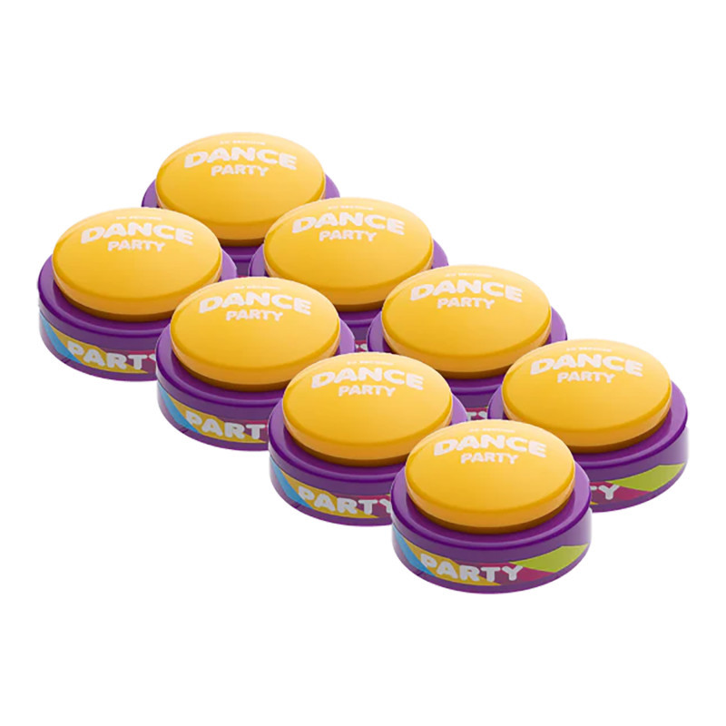 DANCE PARTY INNOVATIONS LLC 30 Second Dance Party Dance Party Button, Volume 2, Pack of 8