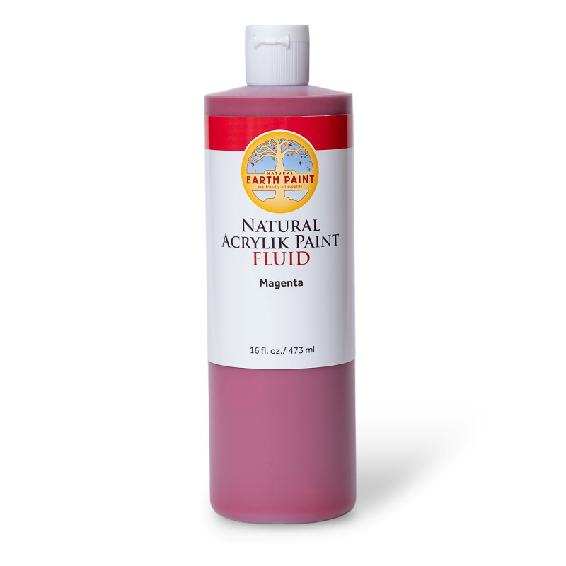 NATURAL EARTH PAINT Natural Earth Paint Natural Fluid Acrylik Paint, 16 oz, Magenta