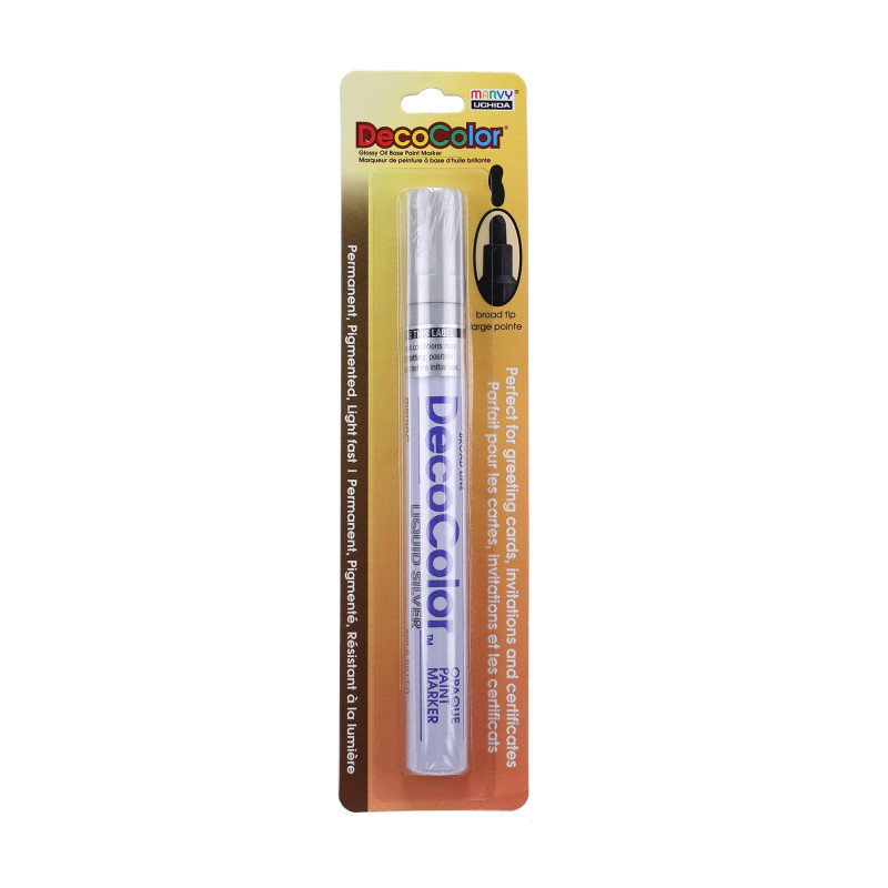 UCHIDA OF AMERICA, CORP Marvy Uchida® DecoColor® Paint Marker, Broad Tip, 300-S, Silver