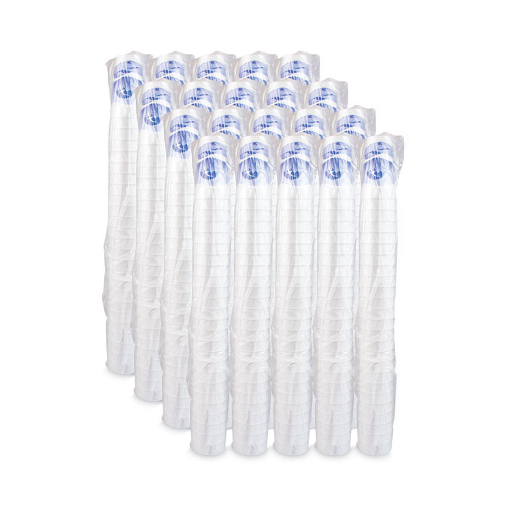 DART 20J16H Horizon Hot/Cold Foam Drinking Cups, 20 oz, White/Blueberry, 25/Bag, 20 Bags/Carton