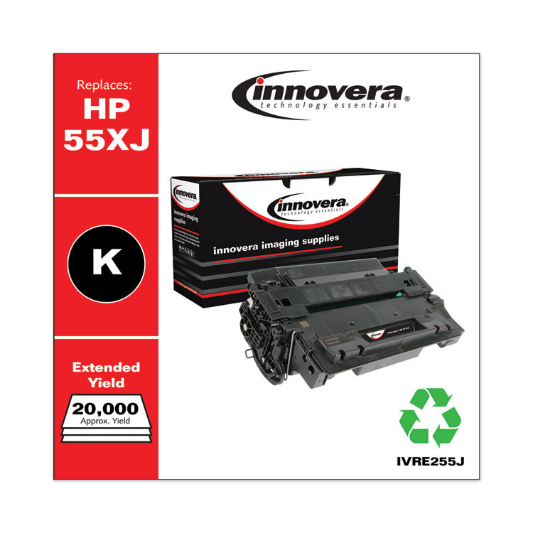 INNOVERA E255J Remanufactured Black Extended-Yield Toner, Replacement for 55X (CE255XJ), 20,000 Page-Yield