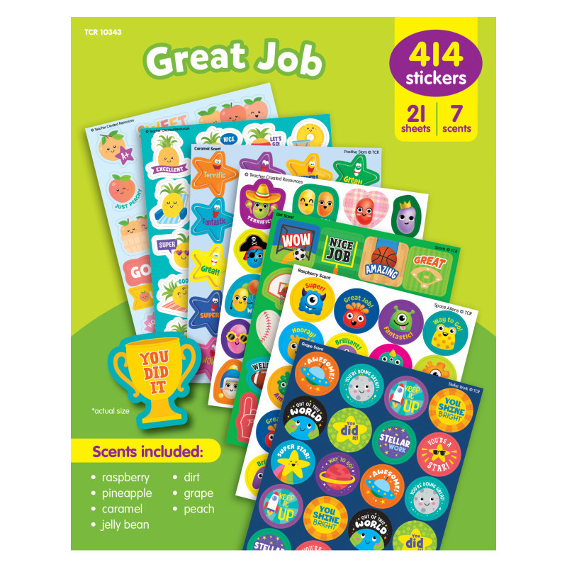 TEACHER CREATED RESOURCES Teacher Created Resources® Great Job Scented Stickers Variety Pack