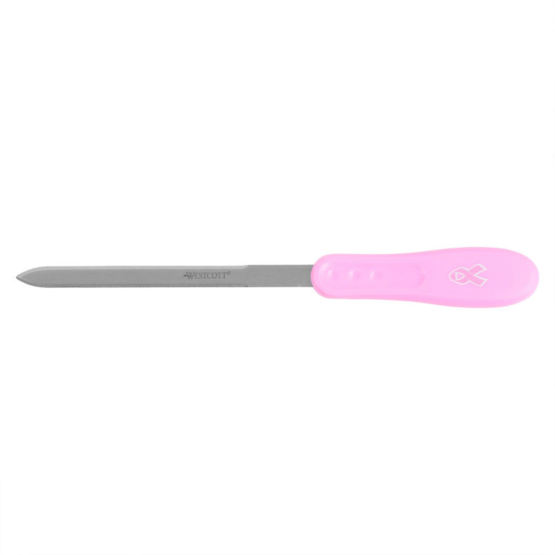ACME UNITED CORPORATION Westcott® Pink Ribbon Stainless Steel Letter Opener, Breast Cancer Awareness, 9 in, Pink