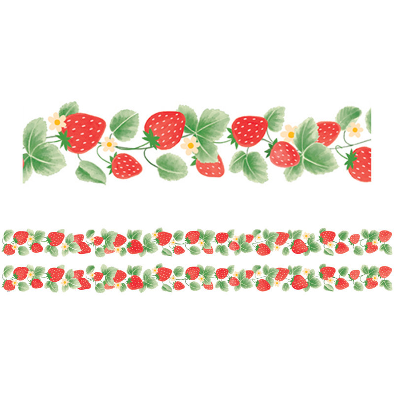 TEACHER CREATED RESOURCES Teacher Created Resources® Strawberry Patch Die-Cut Border Trim, 35 Feet Per Pack, 2 Packs