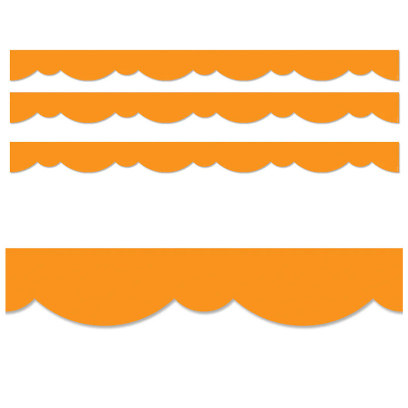CREATIVE TEACHING PRESS Creative Teaching Press® Core Decor Orange Stylish Scallops EZ Border™, 48 Feet Per Pack, 3 Packs