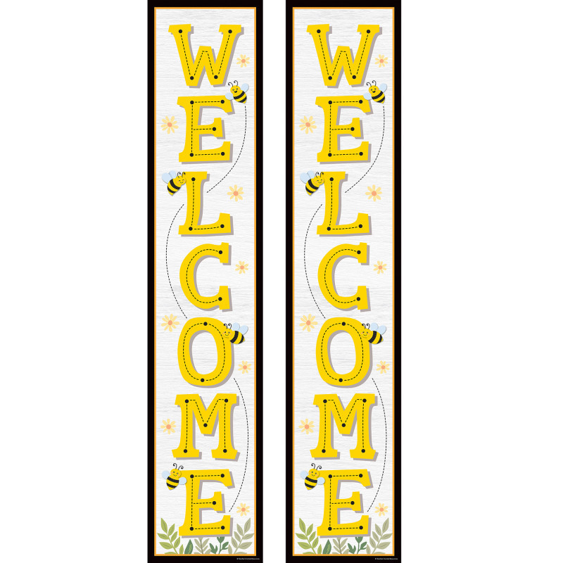 TEACHER CREATED RESOURCES Teacher Created Resources® Buzzing Bees Welcome Banner, 8" x 39", Pack of 2