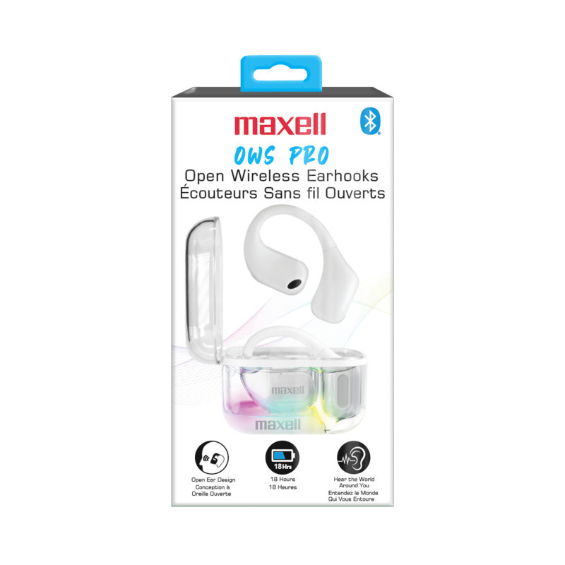 MAXELL CORP OF AMERICA Maxell OWS Pro, Open Ear Design Wireless Earhooks, White